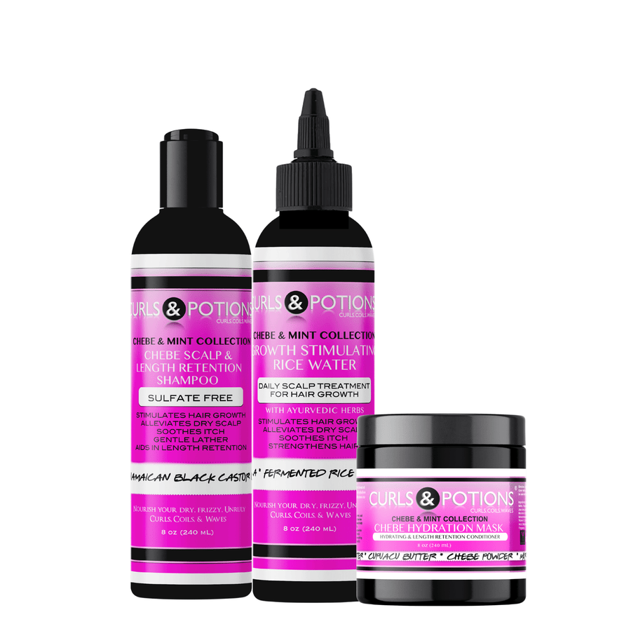 Chebe hair products for length retention and growth — Curls & Potions natural hair care