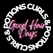 logo of Curls and Potions Natural Haircare with #1 Best Selling Rice Water